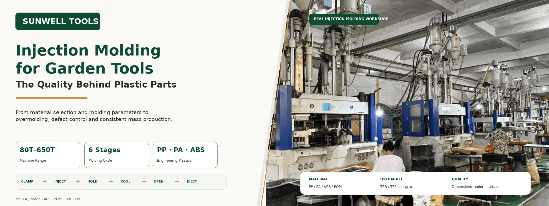 Injection Molding for Garden Tools: The Quality Behind Plastic Parts