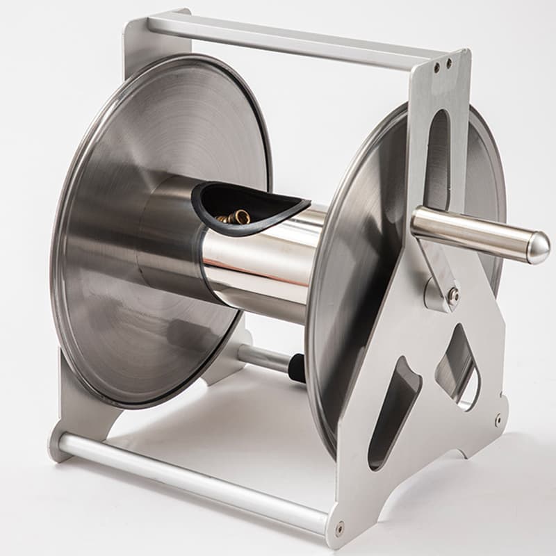 SW006-1 Wall-Mount Hose Reel 14in Stainless Steel Auto | Sunwell Tools