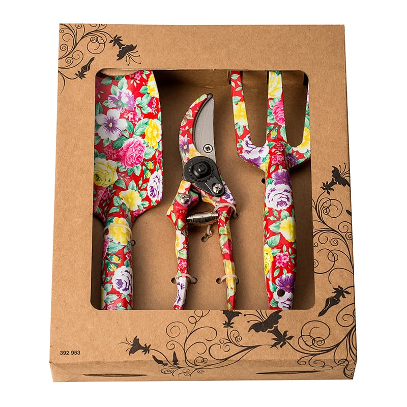 K768 Garden Hand Tool Set 3-Piece Pruning Rake Digging Tools Custom Logo | Sunwell Tools