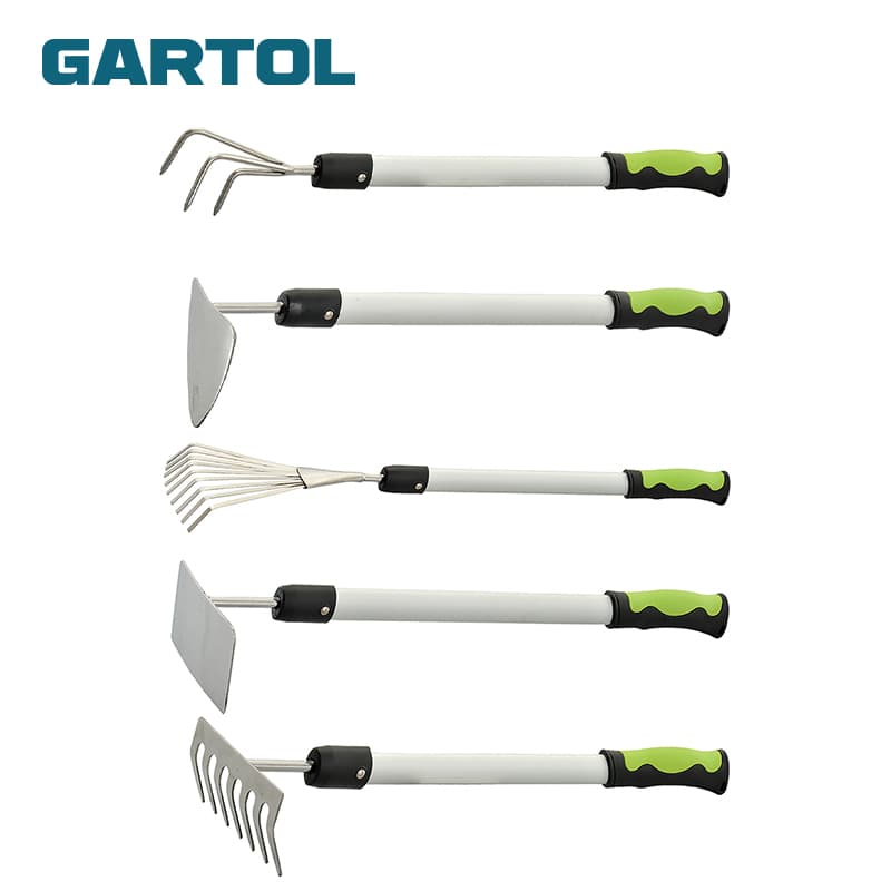 K905 Garden Lawn Rake Stainless Steel Blade Aluminum Handle Industrial Grade Custom Logo | Sunwell Tools