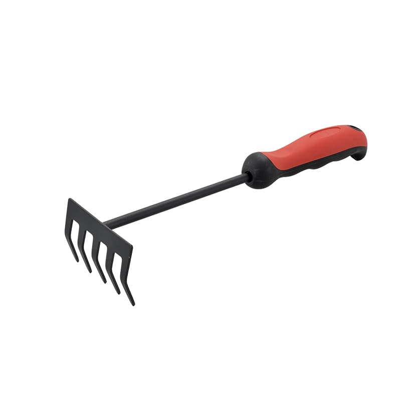 K603G Garden Rake 5-Tine High-Carbon Steel Plastic Handle 12 Inch Custom Logo | Sunwell Tools