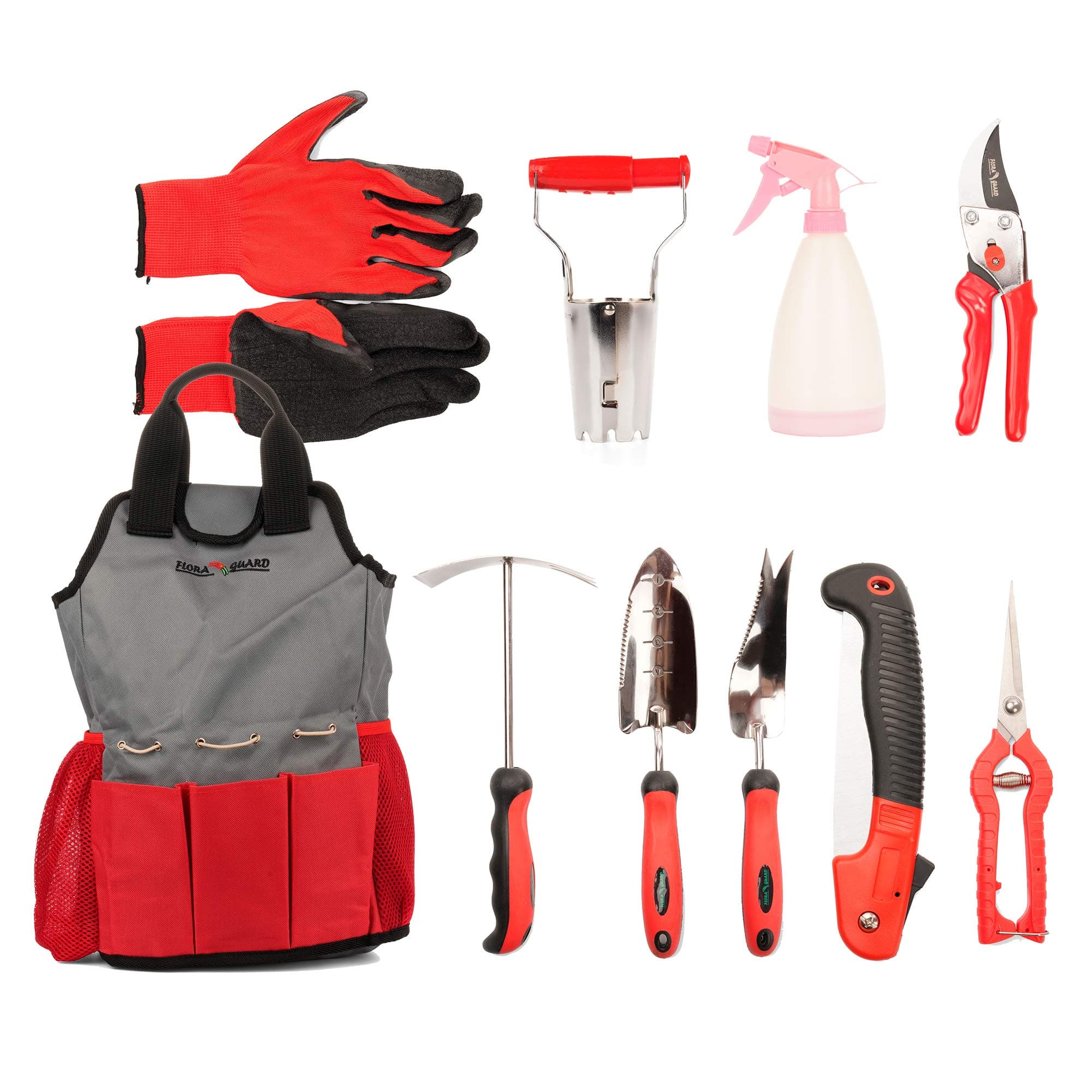 SGT0001 Garden Tool Set 8-Piece Pruning Sprayer Shovel Rake Fork Gloves PP | Sunwell Tools