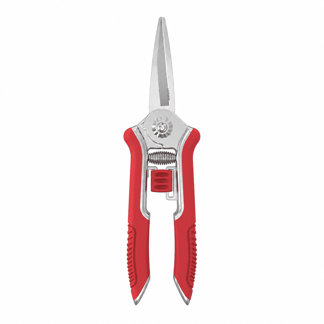 HC058-5 Mini Pruner Red Stainless Steel Polished Blade Zinc Alloy TPR Handle 165mm | Sunwell Tools